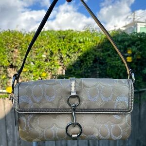 Coach Demi Hampton Metallic gold & silver shimmer effect   with silver buckle